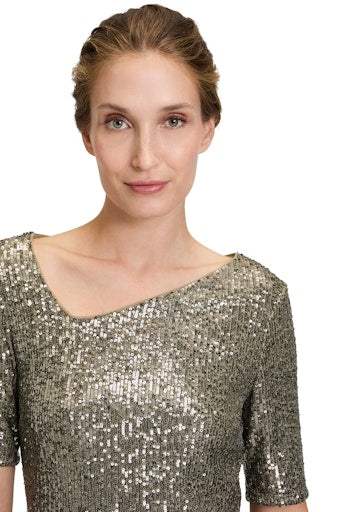 Blouses korte mouw groen Vera Mont