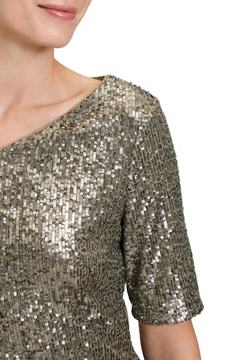 Blouses korte mouw groen Vera Mont