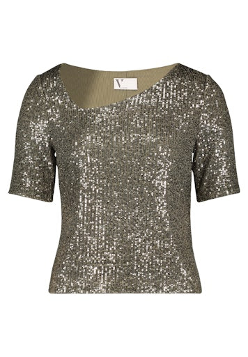 Blouses korte mouw groen Vera Mont