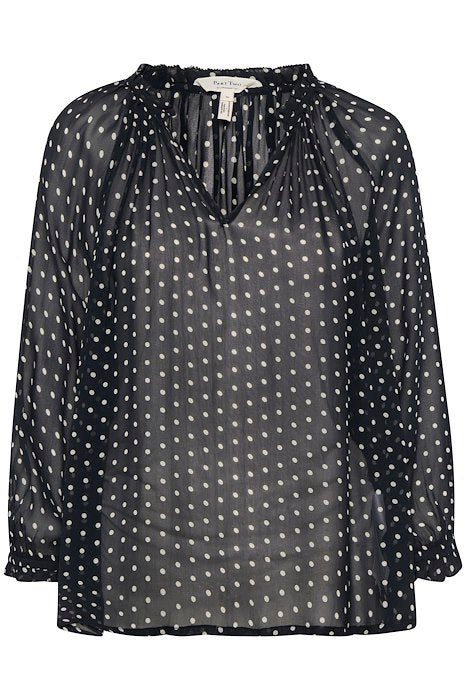 Blouses lange mouw navy Part Two