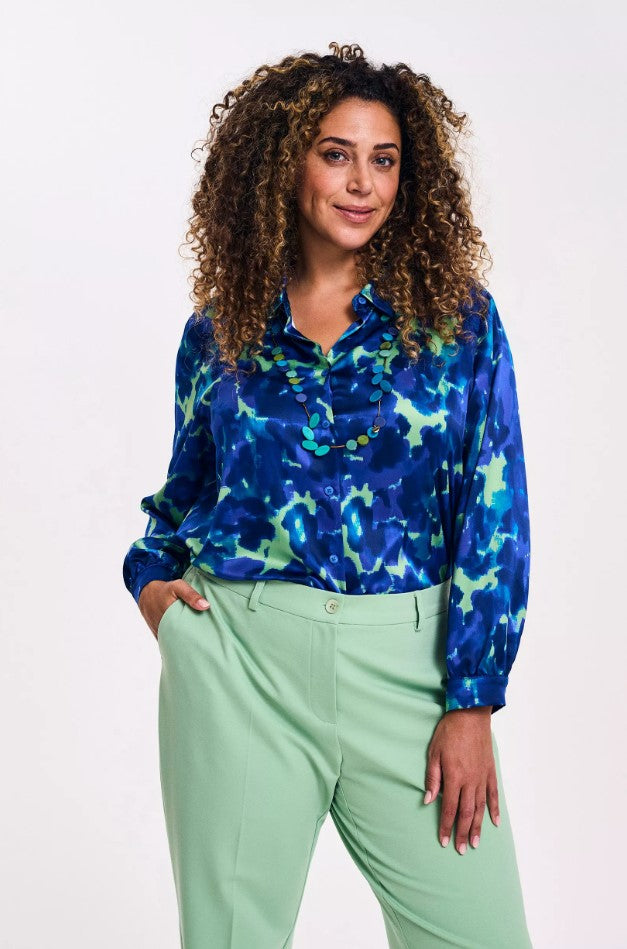 Blouses lange mouw blauw Mayerline
