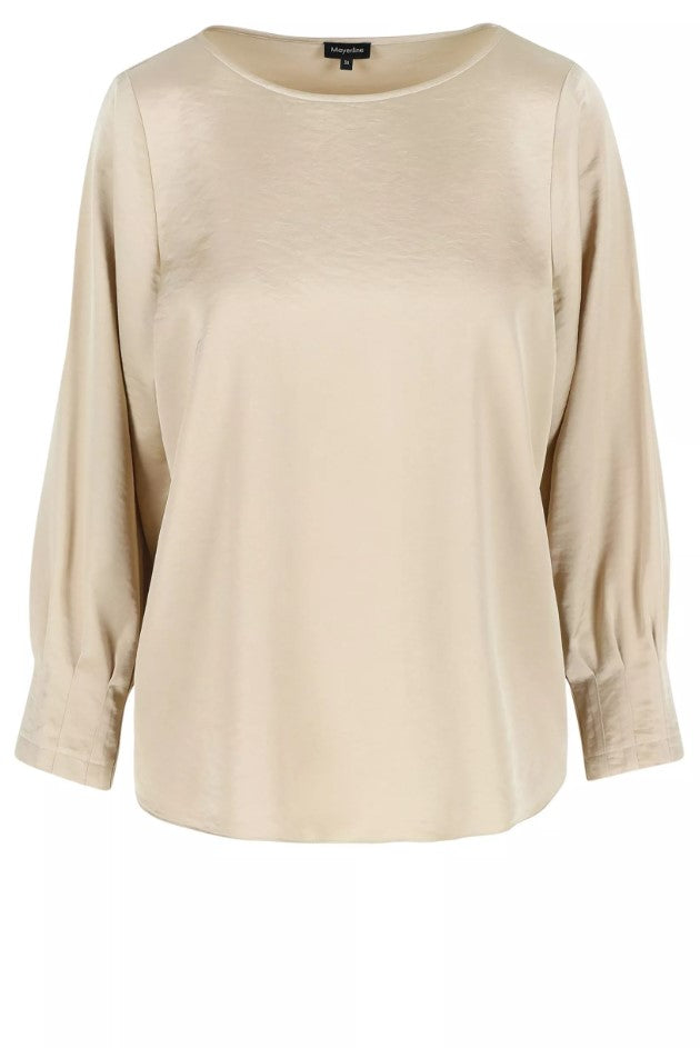 Blouses lange mouw beige Mayerline