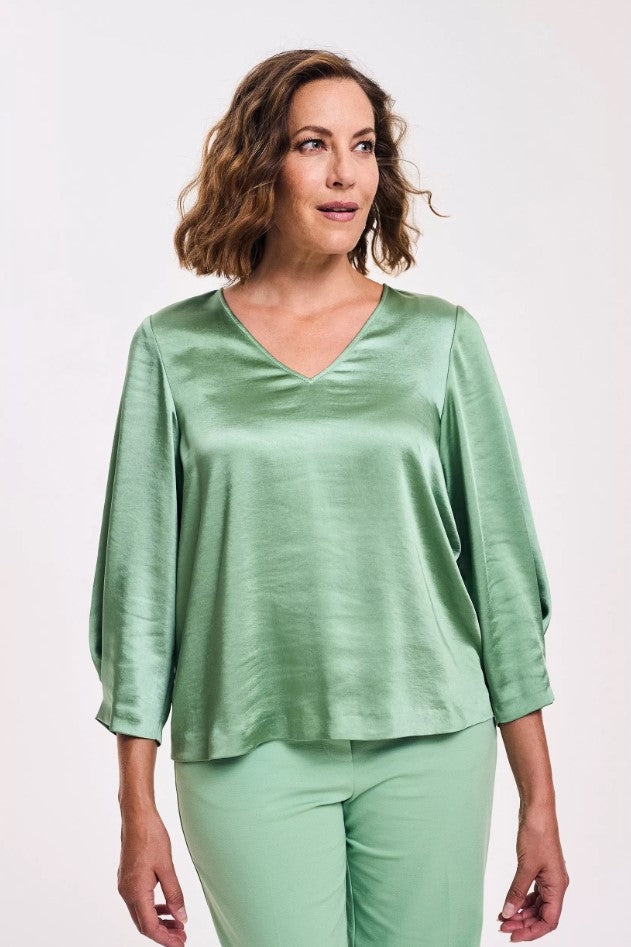 Blouses lange mouw groen Mayerline