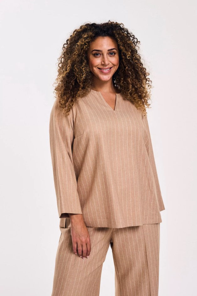 Blouses lange mouw beige Mayerline