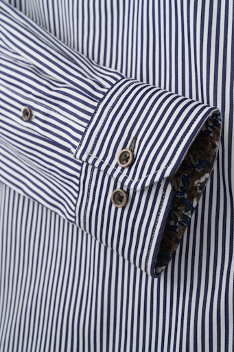 Hemden lange mouw navy Bugatti