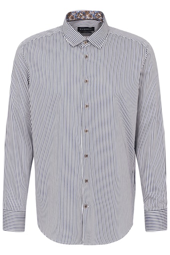 Hemden lange mouw navy Bugatti