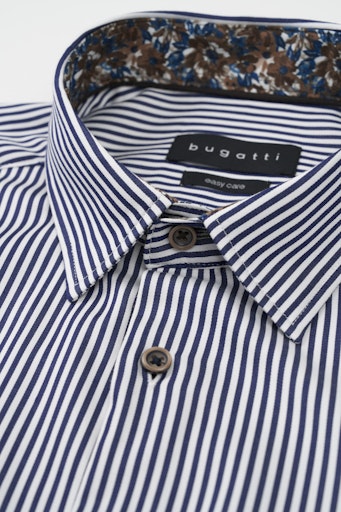 Hemden lange mouw navy Bugatti
