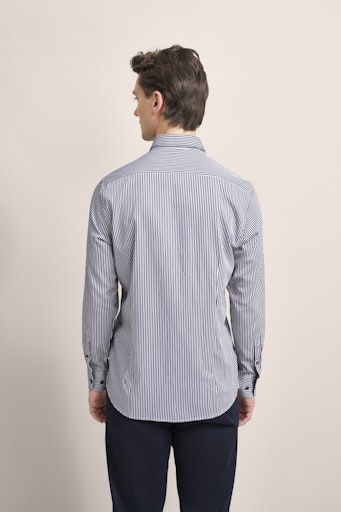 Hemden lange mouw navy Bugatti