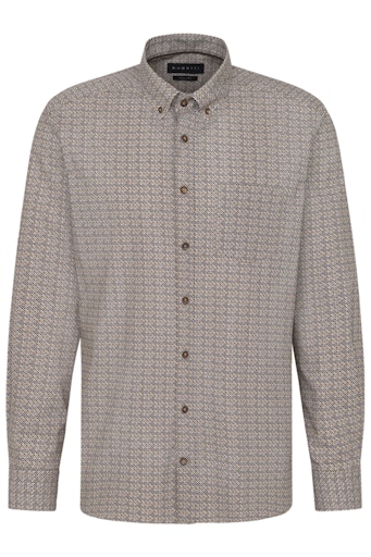 Hemden lange mouw bruin Bugatti