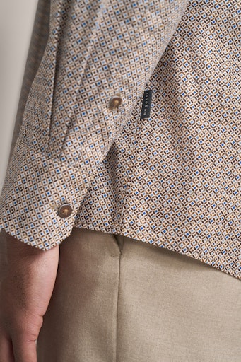 Hemden lange mouw bruin Bugatti