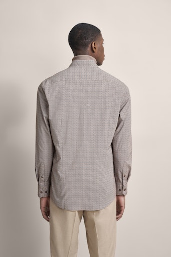 Hemden lange mouw bruin Bugatti