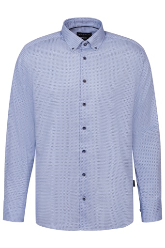 Hemden lange mouw blauw Bugatti