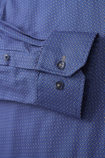 Hemden lange mouw navy Bugatti