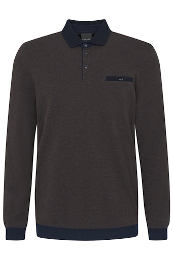 Polo's lange mouw bruin Bugatti