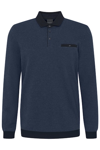 Polo's lange mouw navy Bugatti