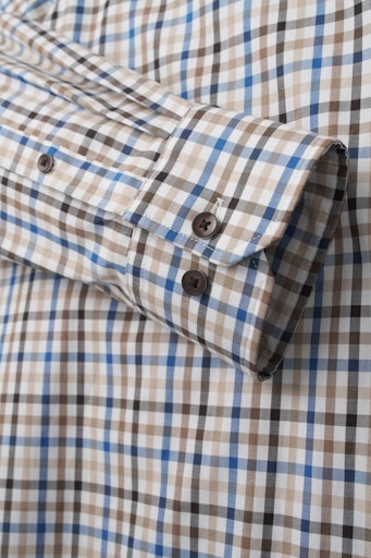 Hemden lange mouw bruin Bugatti