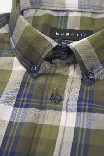 Hemden lange mouw groen Bugatti