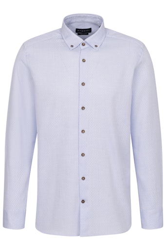 Hemden lange mouw blauw Bugatti