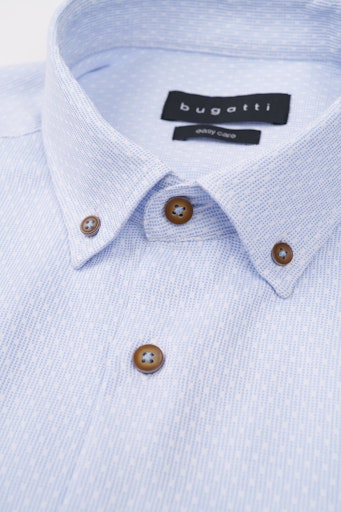 Hemden lange mouw blauw Bugatti