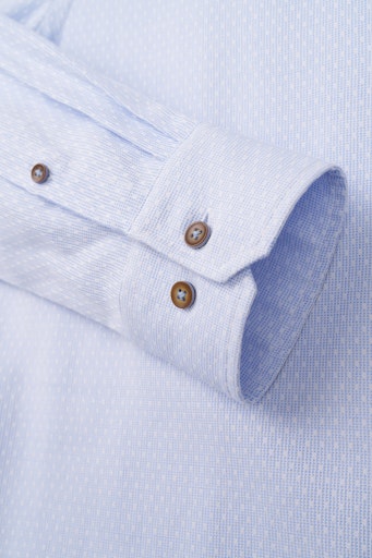 Hemden lange mouw blauw Bugatti