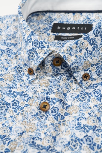 Hemden lange mouw navy Bugatti