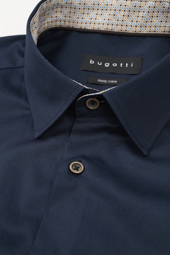 Hemden lange mouw navy Bugatti