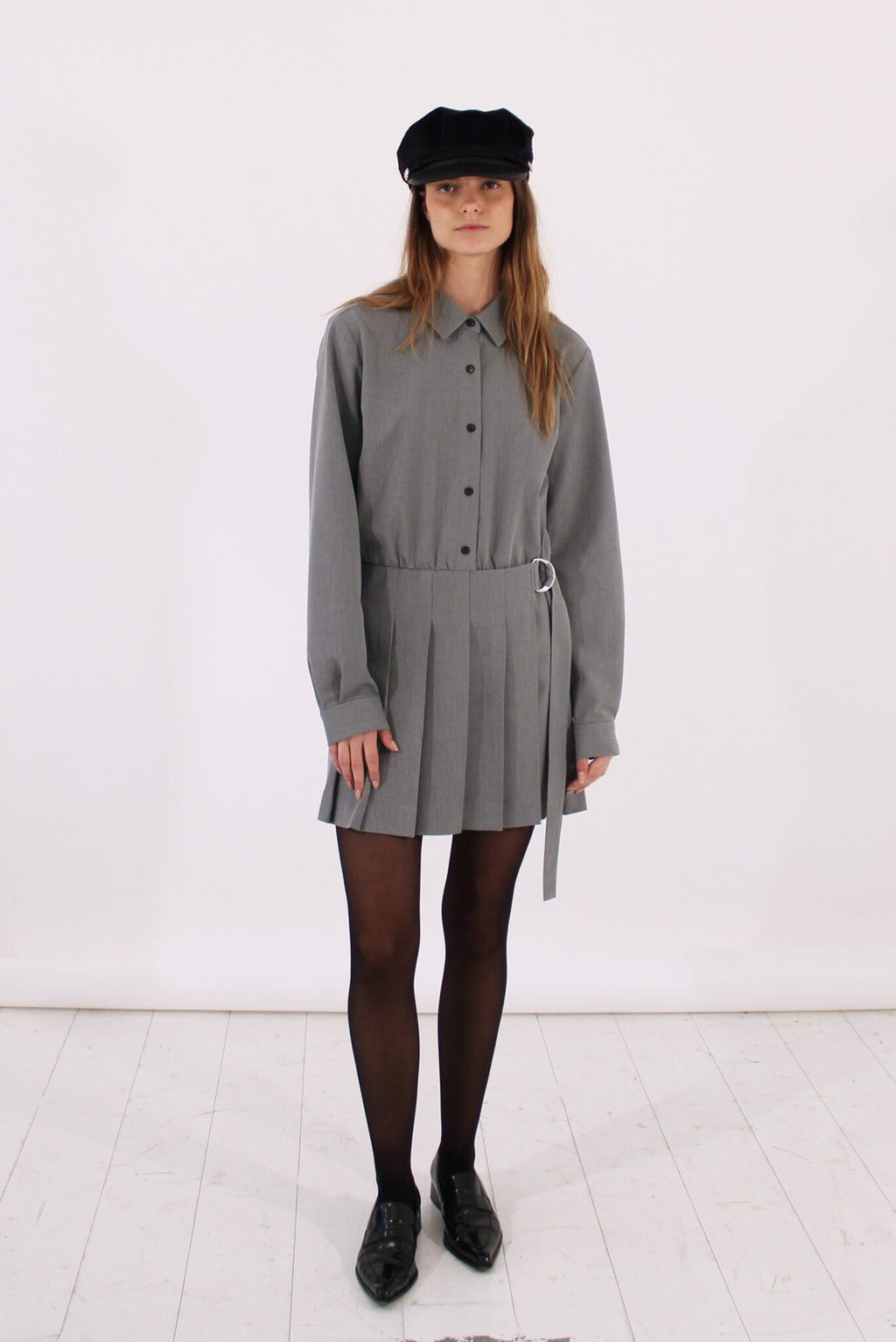 Jurken lange mouw grijs Designers Remix