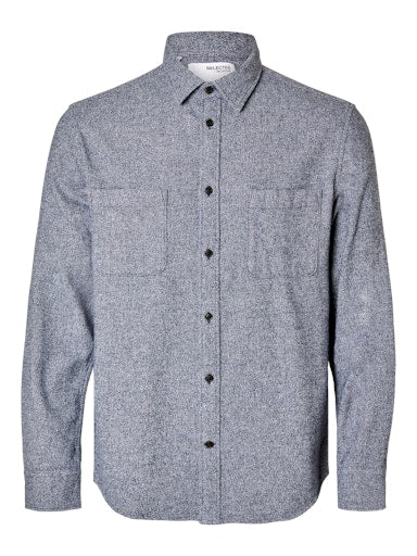 Hemden lange mouw blauw Selected HOMME