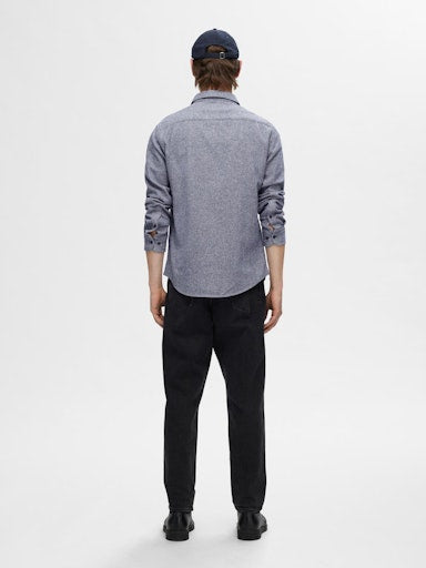 Hemden lange mouw blauw Selected HOMME