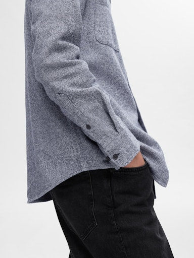 Hemden lange mouw blauw Selected HOMME