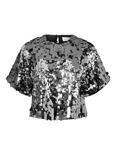 Blouses korte mouw zilver Selected FEMME