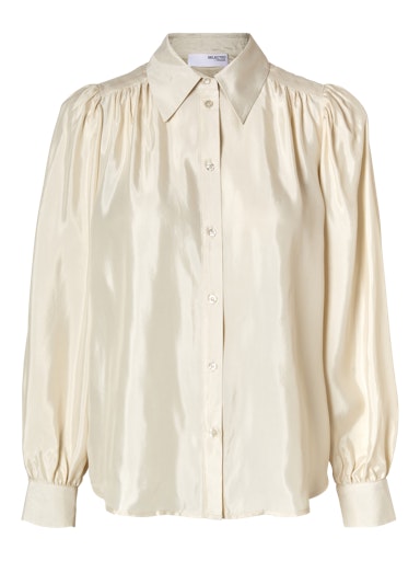 Blouses lange mouw beige Selected FEMME