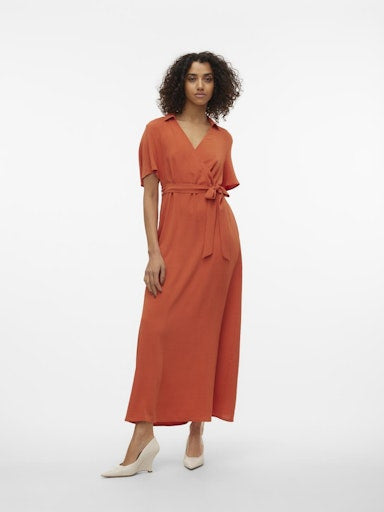 Jurken korte mouw oranje VERO MODA