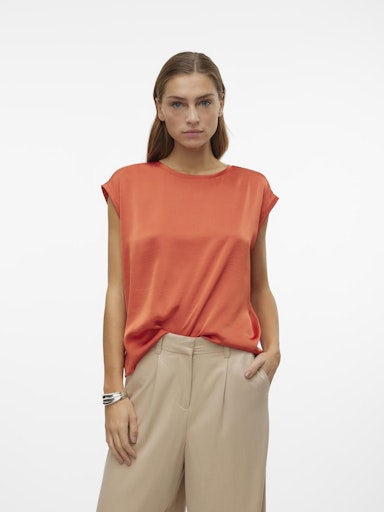Blouses korte mouw oranje VERO MODA
