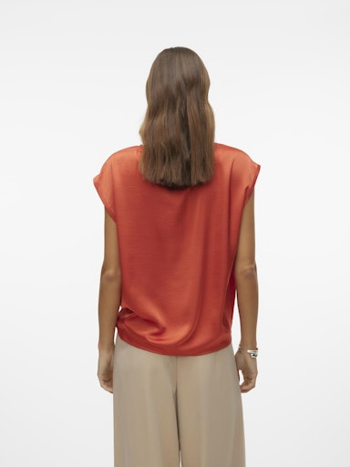 Blouses korte mouw oranje VERO MODA