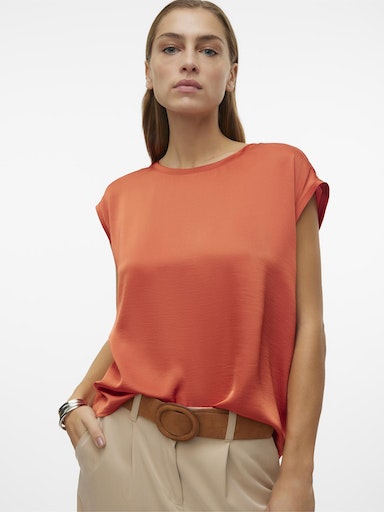 Blouses korte mouw oranje VERO MODA