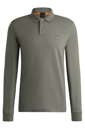 Polo's lange mouw grijs Boss Men Black