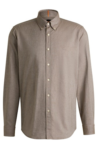 Hemden lange mouw groen Boss Men Black