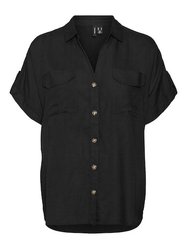 Blouses korte mouw zwart VERO MODA
