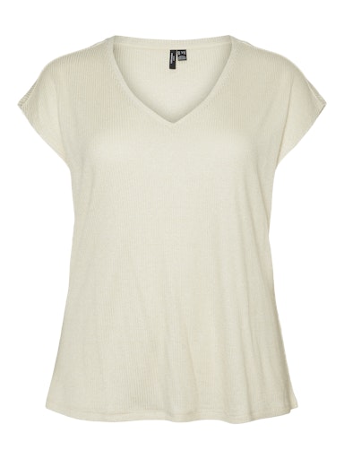 T-shirts korte mouw beige VERO MODA Curve