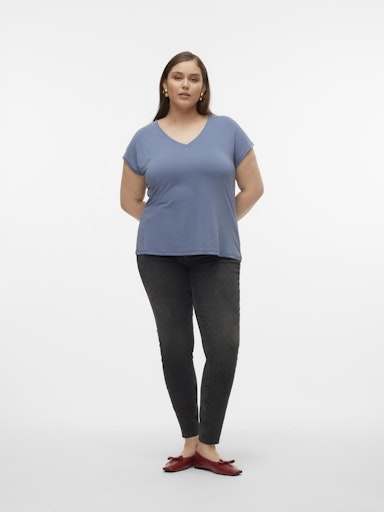 T-shirts korte mouw blauw VERO MODA Curve
