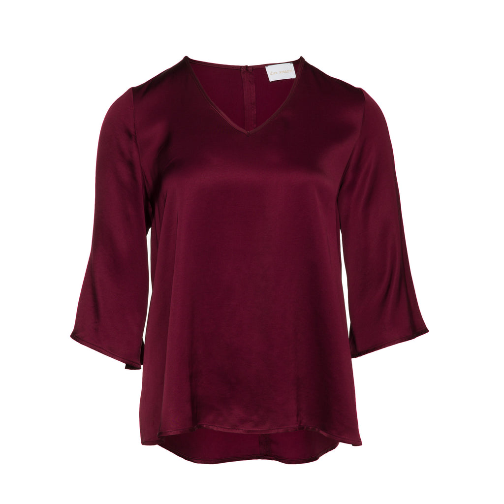 Blouses lange mouw rood Due Amanti