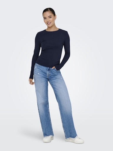 T-shirts lange mouw navy ONLY