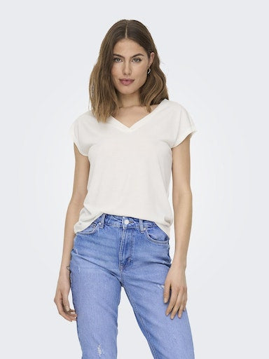 T-shirts korte mouw beige ONLY