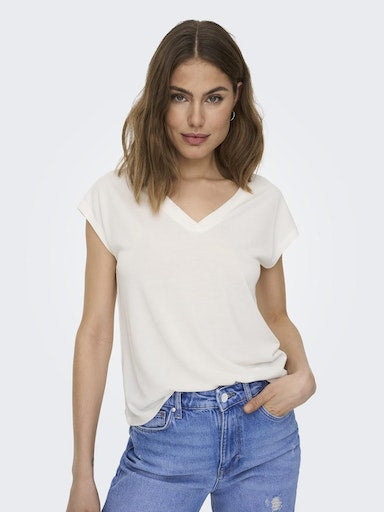 T-shirts korte mouw beige ONLY