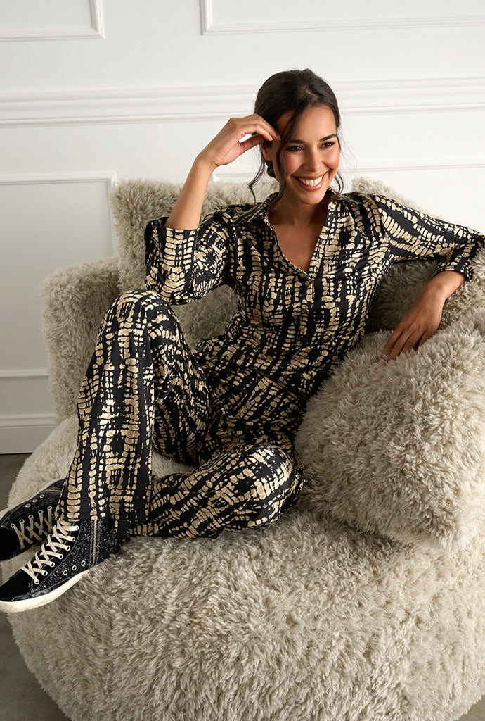 Jumpsuits lange mouw bruin K[DESIGN]