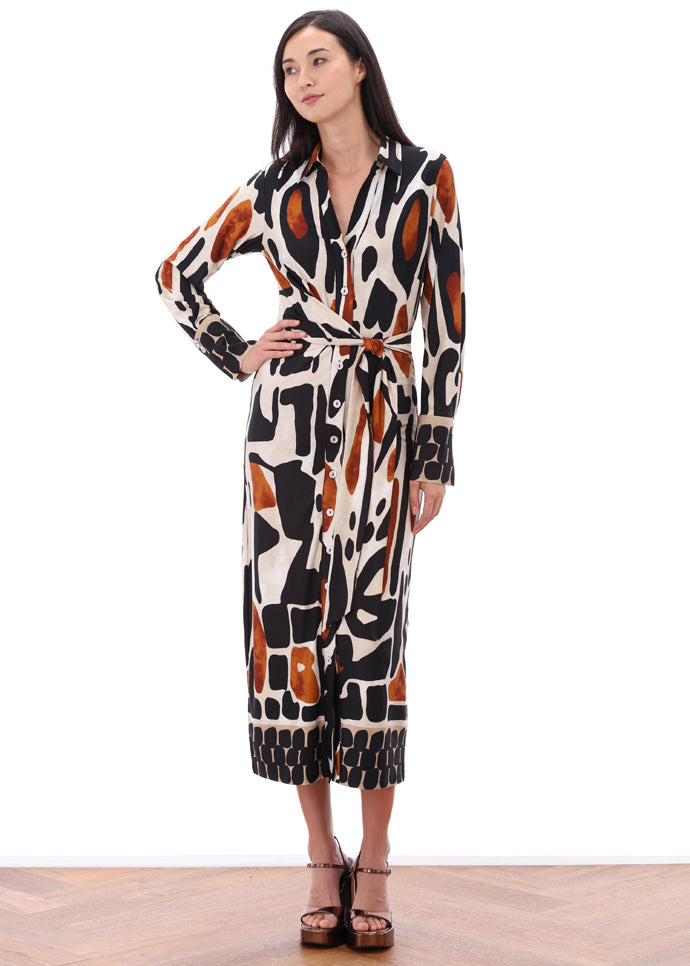 Jurken lange mouw multicolor K[DESIGN]