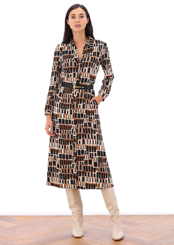 Jurken lange mouw multicolor K[DESIGN]