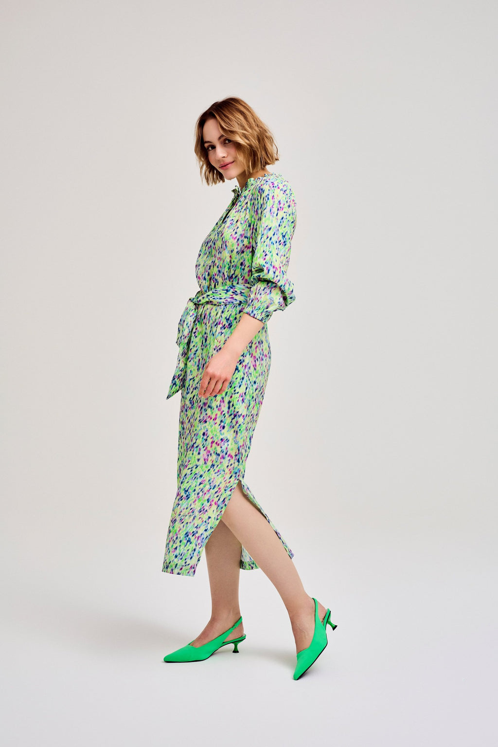 Jurken lange mouw groen CKS