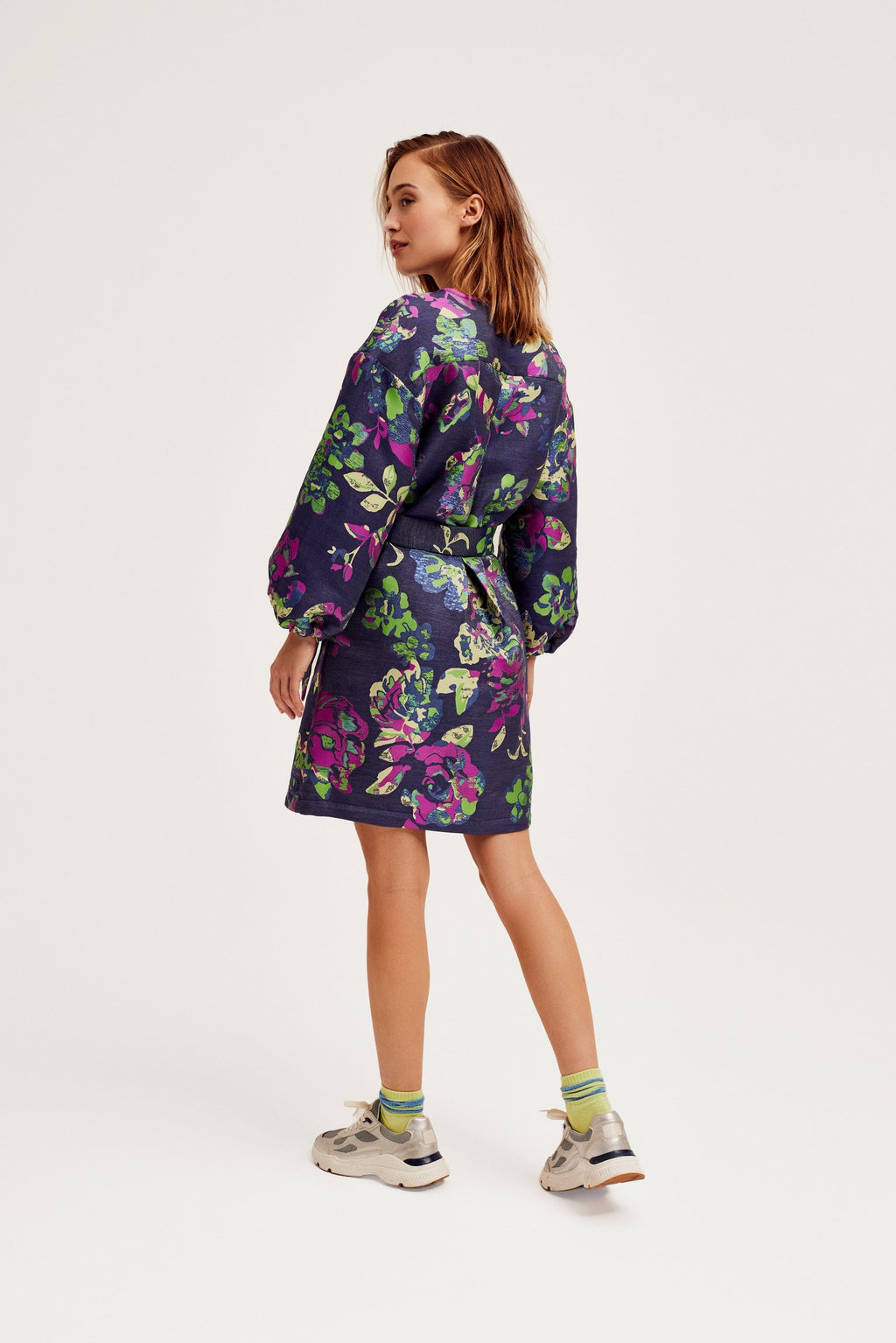 Jurken lange mouw multicolor CKS